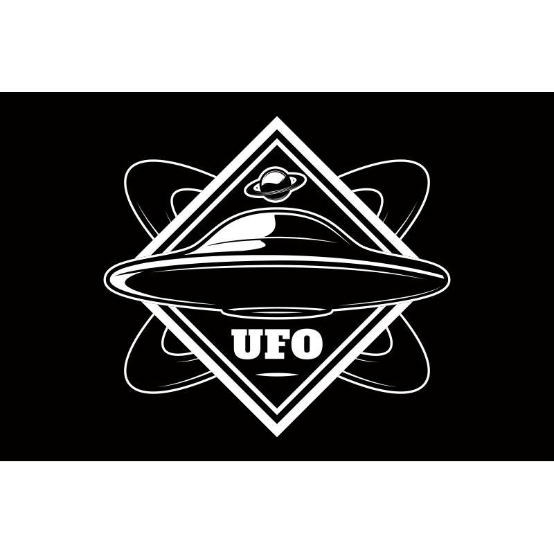 Флаг НЛО (неопознанный летающий объект). Вариант-04 Флаг НЛО (неопознанный летающий объект). Вариант-04