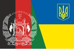 Флаг «Украина - Афганистан» (дружественный) Флаг «Украина - Афганистан» (дружественный)