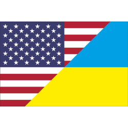 Прапор «Україна-США» (дружній). Варіант-04 Прапор «Україна-США» (дружній). Варіант-04