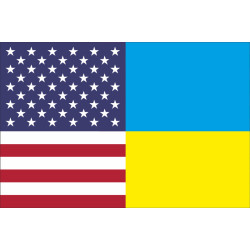 Прапор «Україна-США» (дружній). Варіант-05 Прапор «Україна-США» (дружній). Варіант-05