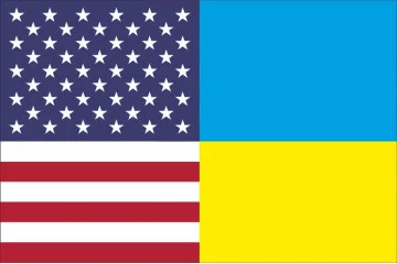Флаг «Украина-США» (дружественный). Вариант-05