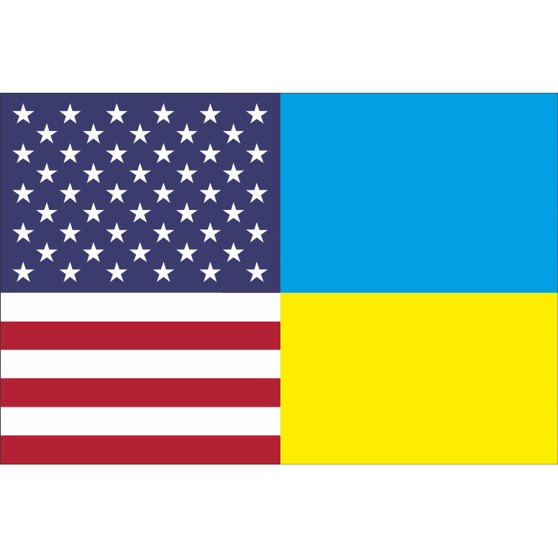 Прапор «Україна-США» (дружній). Варіант-05 Прапор «Україна-США» (дружній). Варіант-05