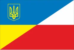 Флаг «Украина-Польща» (дружественный). Вариант-01 Флаг «Украина-Польща» (дружественный). Вариант-01