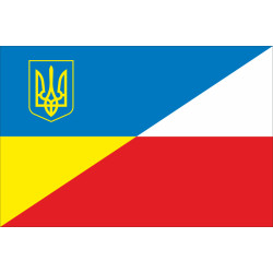 Прапор «Україна-Польща» (дружній). Варіант-01 Прапор «Україна-Польща» (дружній). Варіант-01