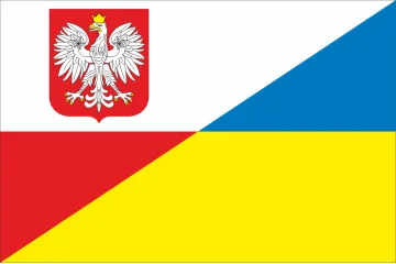 Прапор «Україна-Польща» (дружній). Варіант-02