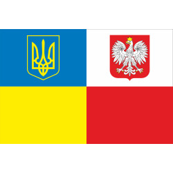 Прапор «Україна-Польща» (дружній). Варіант-03 Прапор «Україна-Польща» (дружній). Варіант-03