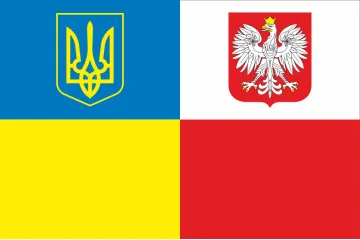 Прапор «Україна-Польща» (дружній). Варіант-03