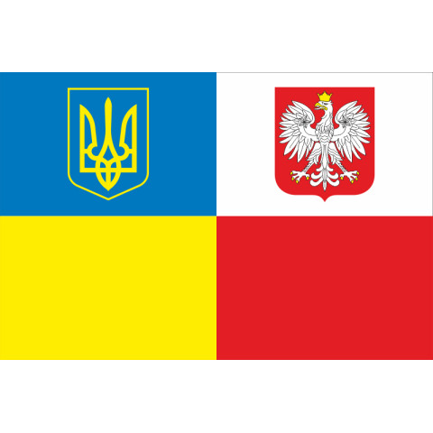Флаг «Украина-Польща» (дружественный). Вариант-03 Флаг «Украина-Польща» (дружественный). Вариант-03