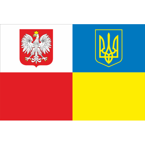 Флаг «Украина-Польща» (дружественный). Вариант-04 Флаг «Украина-Польща» (дружественный). Вариант-04