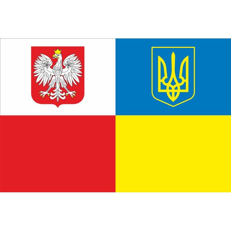 Прапор «Україна-Польща» (дружній). Варіант-04 Прапор «Україна-Польща» (дружній). Варіант-04