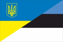 Флаг «Украина-Эстония» (дружественный). Вариант-01