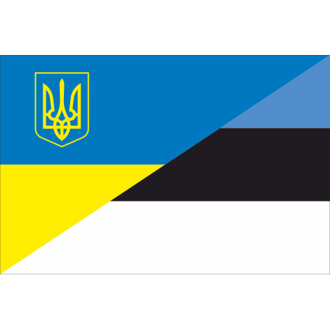 Прапор «Україна-Естонія» (дружній). Варіант-01 Прапор «Україна-Естонія» (дружній). Варіант-01