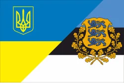 Флаг «Украина-Эстония» (дружественный). Вариант-02