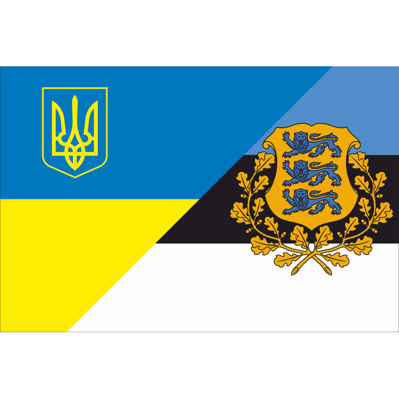 Прапор «Україна-Естонія» (дружній). Варіант-02 Прапор «Україна-Естонія» (дружній). Варіант-02