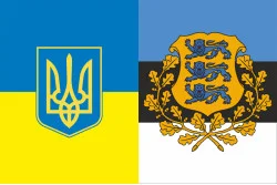 Флаг «Украина-Эстония» (дружественный). Вариант-03