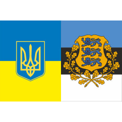 Флаг «Украина-Эстония» (дружественный). Вариант-03 Флаг «Украина-Эстония» (дружественный). Вариант-03