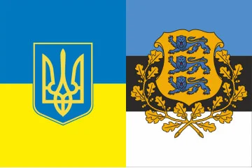 Прапор «Україна-Естонія» (дружній). Варіант-03 Прапор «Україна-Естонія» (дружній). Варіант-03