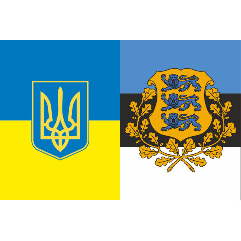 Прапор «Україна-Естонія» (дружній). Варіант-03 Прапор «Україна-Естонія» (дружній). Варіант-03