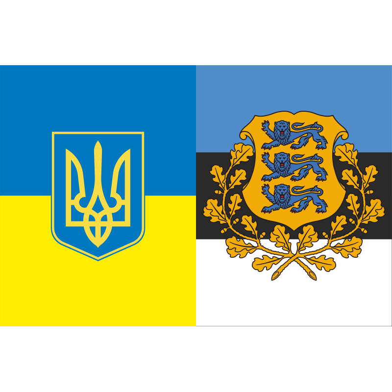 Прапор «Україна-Естонія» (дружній). Варіант-03 Прапор «Україна-Естонія» (дружній). Варіант-03