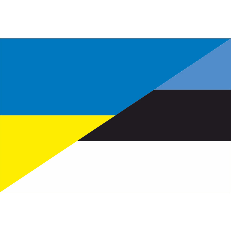 Прапор «Україна-Естонія» (дружній). Варіант-04 Прапор «Україна-Естонія» (дружній). Варіант-04