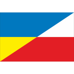 Прапор «Україна-Польща» (дружній). Варіант-05 Прапор «Україна-Польща» (дружній). Варіант-05