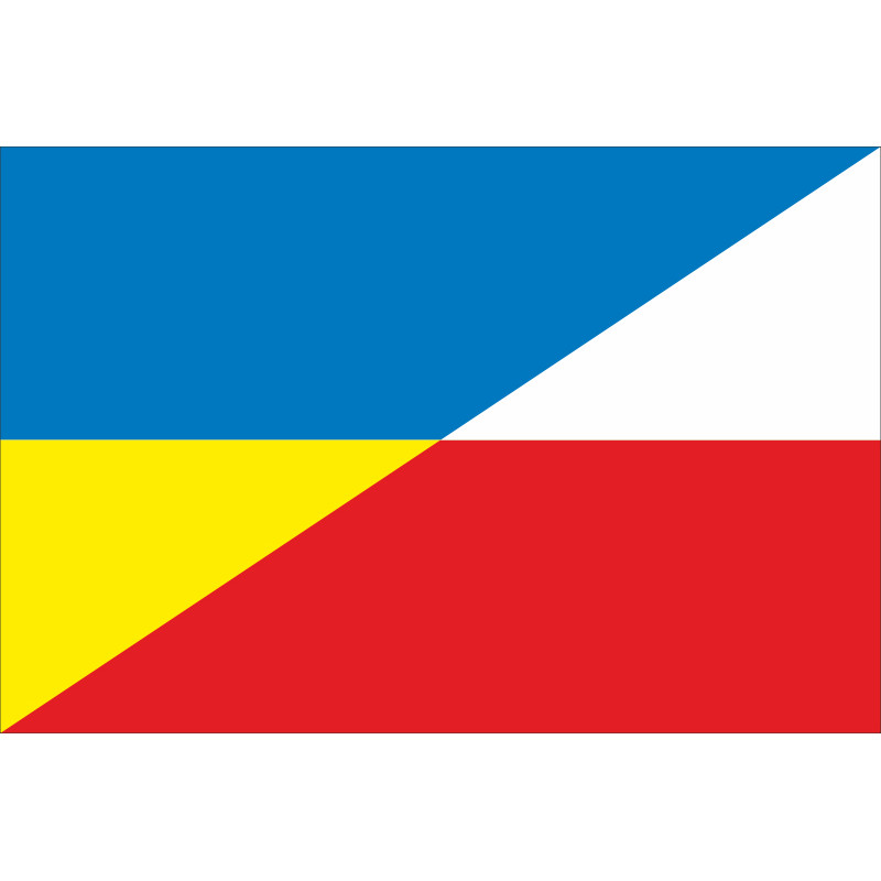 Прапор «Україна-Польща» (дружній). Варіант-05 Прапор «Україна-Польща» (дружній). Варіант-05