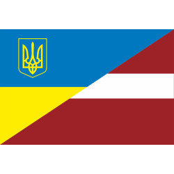 Флаг «Украина-Латвия» (дружественный). Вариант-01 Флаг «Украина-Латвия» (дружественный). Вариант-01