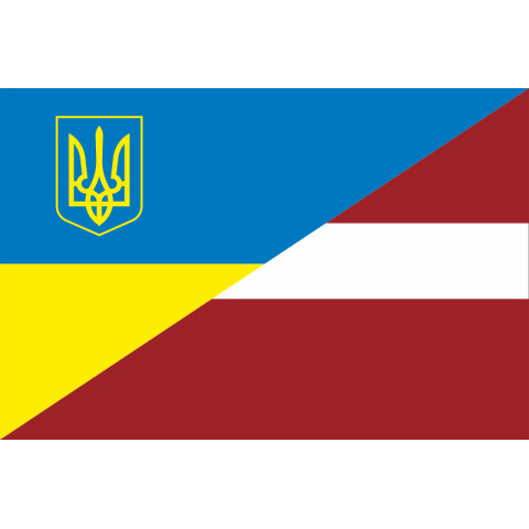 Флаг «Украина-Латвия» (дружественный). Вариант-01 Флаг «Украина-Латвия» (дружественный). Вариант-01