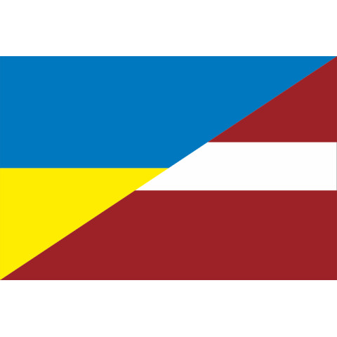 Флаг «Украина-Латвия» (дружественный). Вариант-02 Флаг «Украина-Латвия» (дружественный). Вариант-02