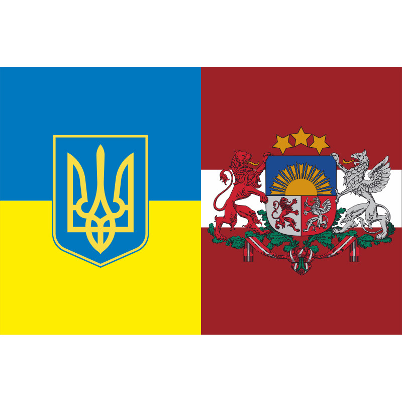 Флаг «Украина-Латвия» (дружественный). Вариант-04 Флаг «Украина-Латвия» (дружественный). Вариант-04