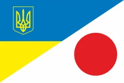 Флаг «Украина-Япония» (дружественный). Вариант-01