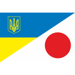 Прапор «Україна-Японія» (дружній). Варіант-01 Прапор «Україна-Японія» (дружній). Варіант-01