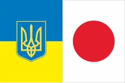 Флаг «Украина-Япония» (дружественный). Вариант-03