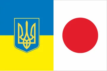 Флаг «Украина-Япония» (дружественный). Вариант-03 Флаг «Украина-Япония» (дружественный). Вариант-03