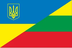 Флаг «Украина-Литва» (дружественный). Вариант-01
