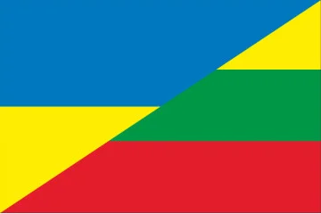 Прапор «Україна-Литва» (дружній). Варіант-02 Прапор «Україна-Литва» (дружній). Варіант-02