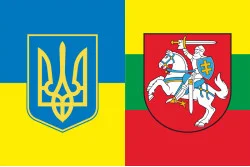 Флаг «Украина-Литва» (дружественный). Вариант-03 Флаг «Украина-Литва» (дружественный). Вариант-03