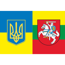 Флаг «Украина-Литва» (дружественный). Вариант-03 Флаг «Украина-Литва» (дружественный). Вариант-03