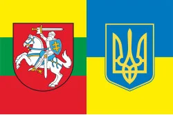 Флаг «Украина-Литва» (дружественный). Вариант-04 Флаг «Украина-Литва» (дружественный). Вариант-04