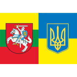 Флаг «Украина-Литва» (дружественный). Вариант-04 Флаг «Украина-Литва» (дружественный). Вариант-04