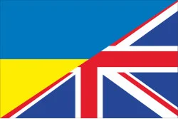 Флаг «Украина-Великобритания» (дружественный). Вариант-02 Флаг «Украина-Великобритания» (дружественный). Вариант-02