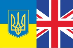 Флаг «Украина-Великобритания» (дружественный). Вариант-03 Флаг «Украина-Великобритания» (дружественный). Вариант-03