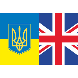 Флаг «Украина-Великобритания» (дружественный). Вариант-03