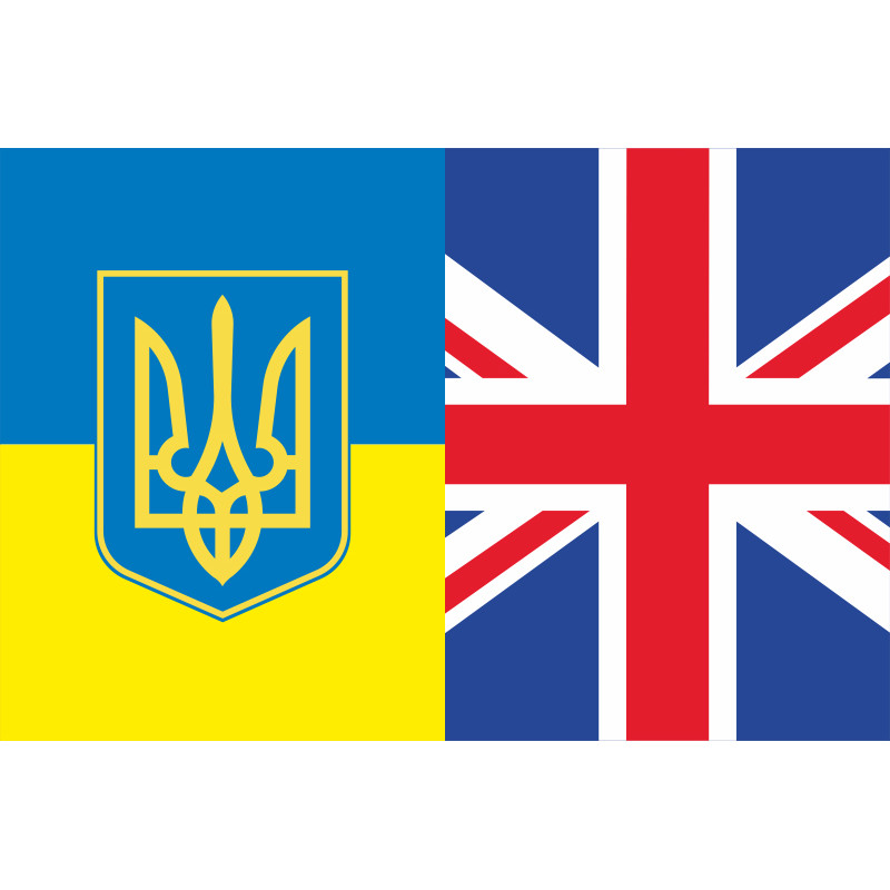 Прапор «Україна-Великобританія» (дружній). Варіант-03 Прапор «Україна-Великобританія» (дружній). Варіант-03
