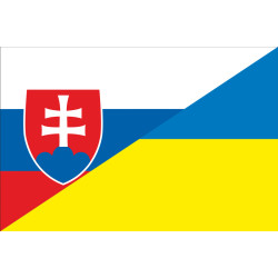 Флаг «Украина-Словакия» (дружественный). Вариант-01
