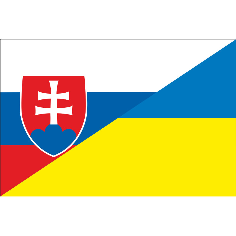 Флаг «Украина-Словакия» (дружественный). Вариант-01 Флаг «Украина-Словакия» (дружественный). Вариант-01