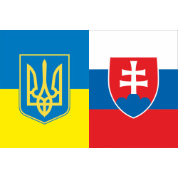 Флаг «Украина-Словакия» (дружественный). Вариант-02