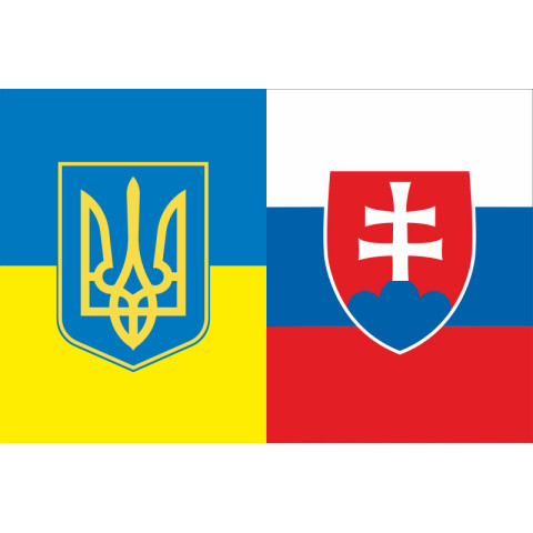 Флаг «Украина-Словакия» (дружественный). Вариант-02 Флаг «Украина-Словакия» (дружественный). Вариант-02