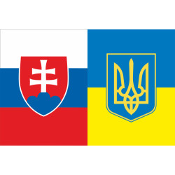 Флаг «Украина-Словакия» (дружественный). Вариант-03