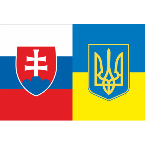 Флаг «Украина-Словакия» (дружественный). Вариант-03 Флаг «Украина-Словакия» (дружественный). Вариант-03